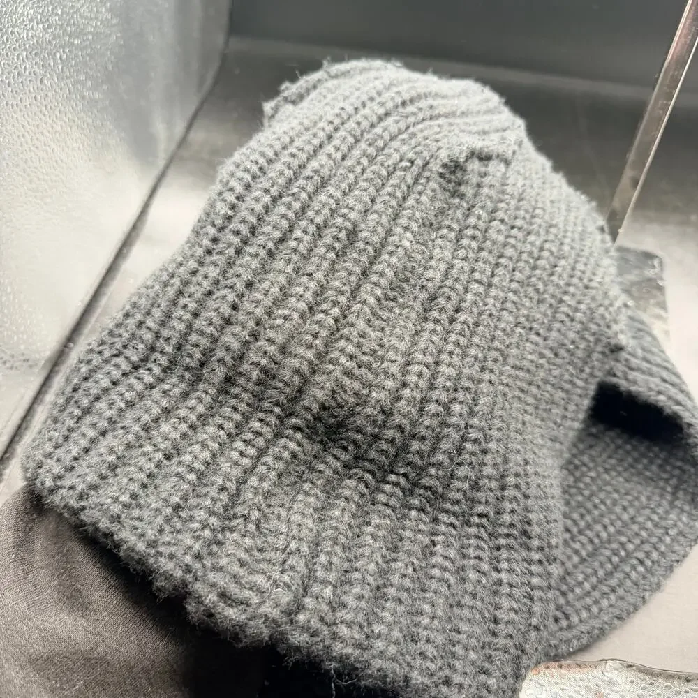 Charles Jeffrey Loverboy Chunky Ears Beanie Black Knit Logo Hat